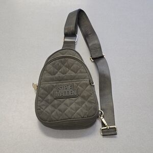 Steve Madden Sage Green Quilted Mini Crossbody Shoulder Bag